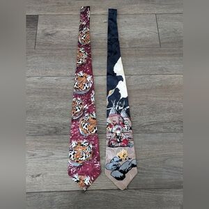 Cattle Call Cow Pie Sitting Bull Native American Indian Neck Tie Lot Neckties